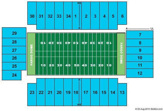 Fargodome Football Seating Chart